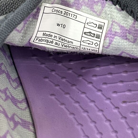 Crocs Duet Busy Day Skimmer Women’s Slip On Sz 10 Gray Comfort Shoes - Picture 4 of 5